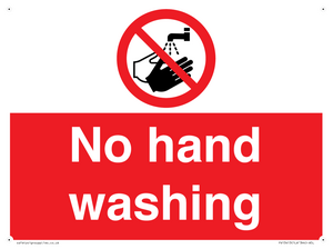 No hand washing